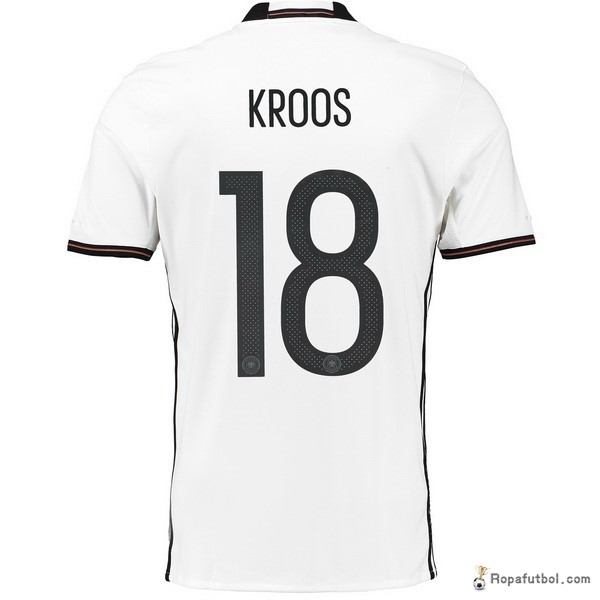 Camiseta Alemania Kroos Replica Primera Ropa 2016 Blanco